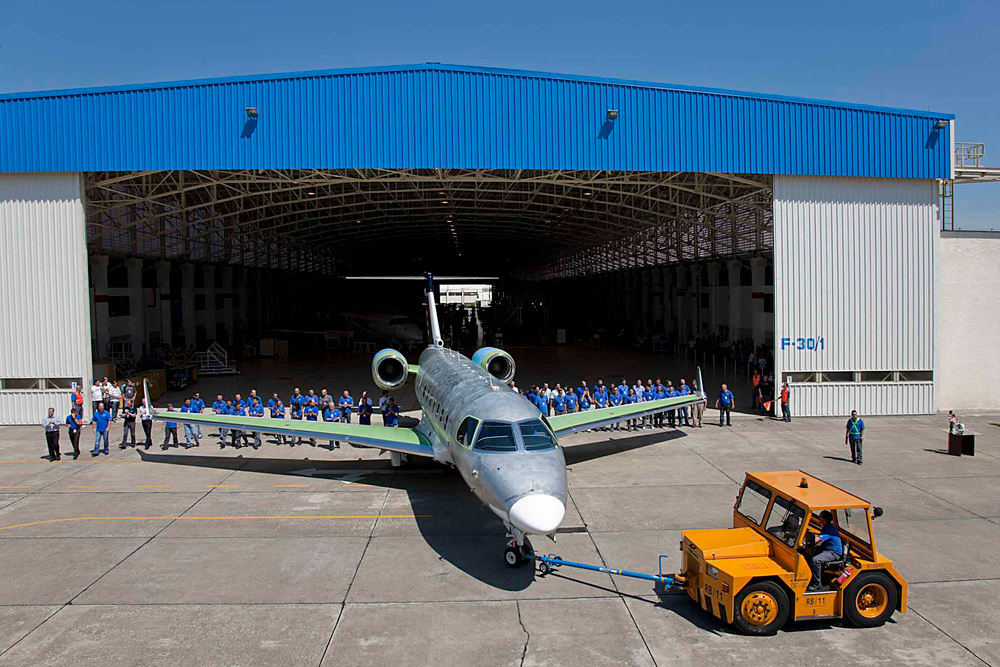 Embraer rolls out the Legacy 500.
