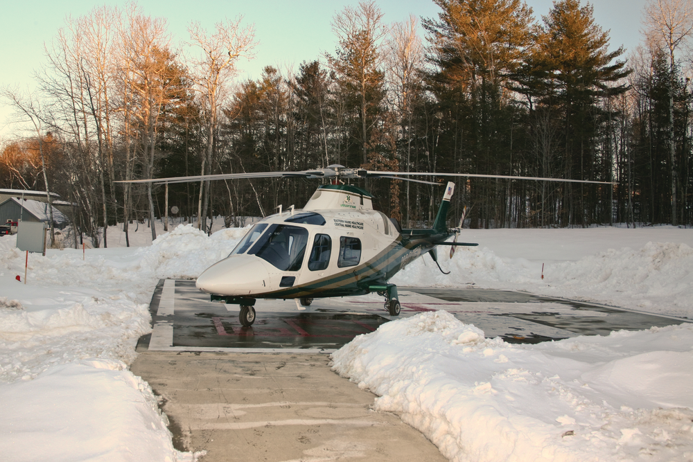 Operational readiness of this Agusta 109E is enhanced with electric preheat systems.