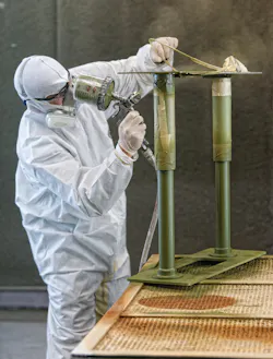 The Gulfstream Brunswick service center is one of the recipients of the FAA Diamond Award; a shot from the paint shop. The Gulfstream Brunswick service center is one of the recipients of the FAA Diamond Award; a shot from the paint shop.