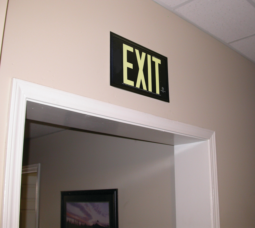 Everglow Exit Sign Black 10732966