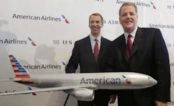 American Airlines CEO Tom Horton announce the merger on Feb. 14. American Airlines CEO Tom Horton announce the merger on Feb. 14.