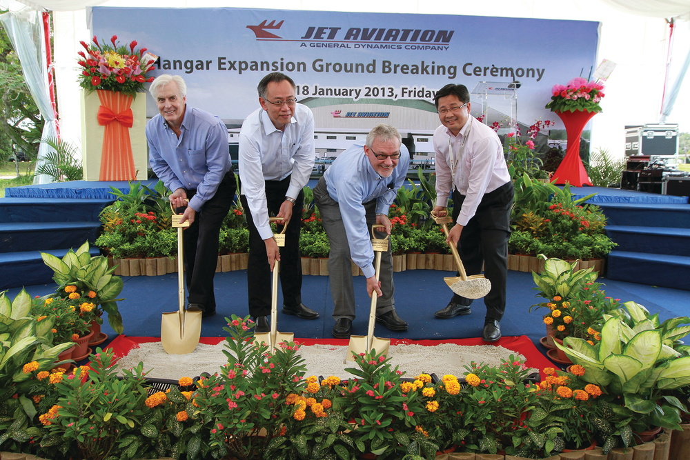 Jet Aviation Singapore Hangar Ceremony.