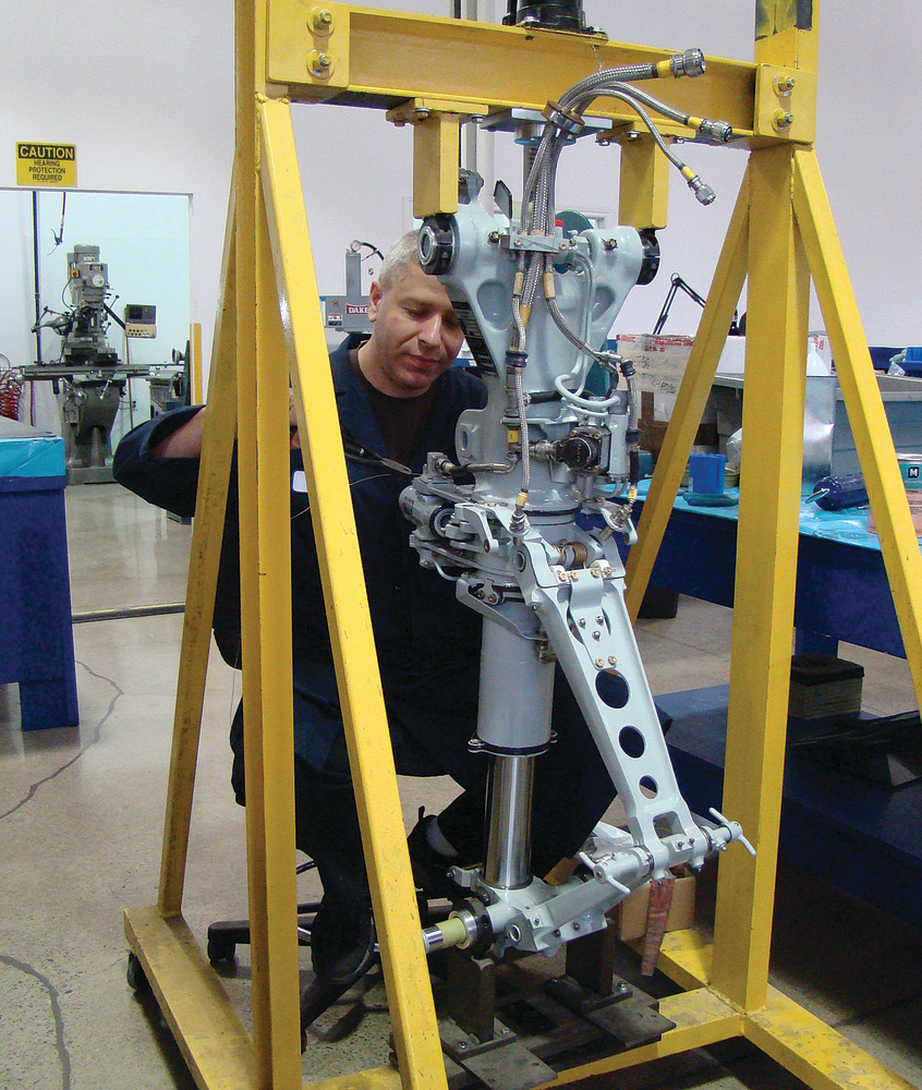 CRJ Nose Landing Gear during final assembly and return to service at Av-Reps.