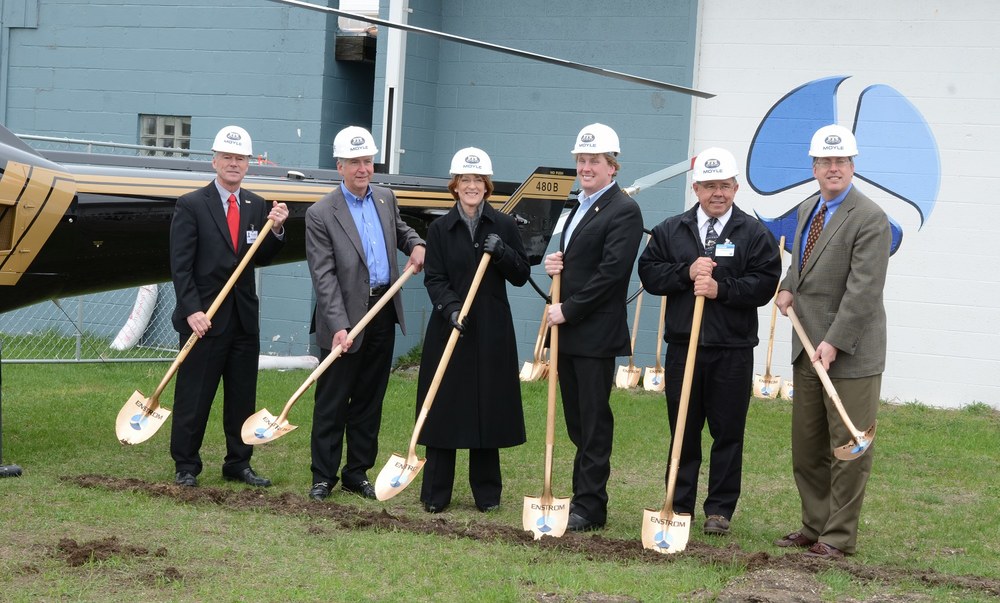 Enstrom Helicopter Corporation held their groundbreaking ceremony Friday, May 10, 2013 for their new expansion.