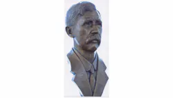 A replica of this bust crafted by Virginia Hess will be donated to the Wright-Patterson Air Force Base once the donations reach the required amount. A replica of this bust crafted by Virginia Hess will be donated to the Wright-Patterson Air Force Base once the donations reach the required amount.