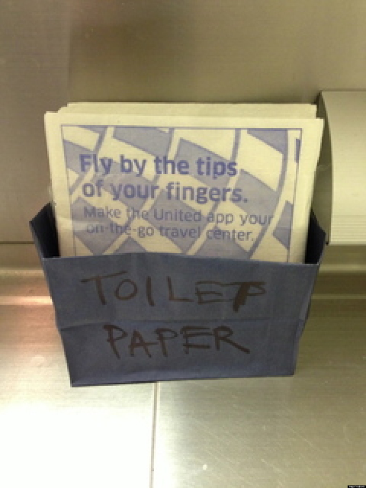 A picture taken by a United Airlines passenger on a recent flight to London. The photo was later posted on a popular aviation message board.