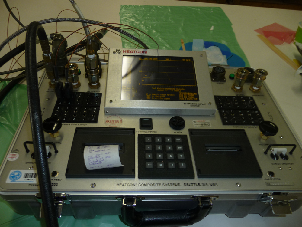 Proper use of the hot bond machine is an important part of the specialized training needed to properly accomplish hot bond composite repairs.