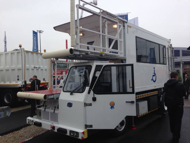 The award-winning Ambulift on display at DENGE's stand at inter airport Europe.