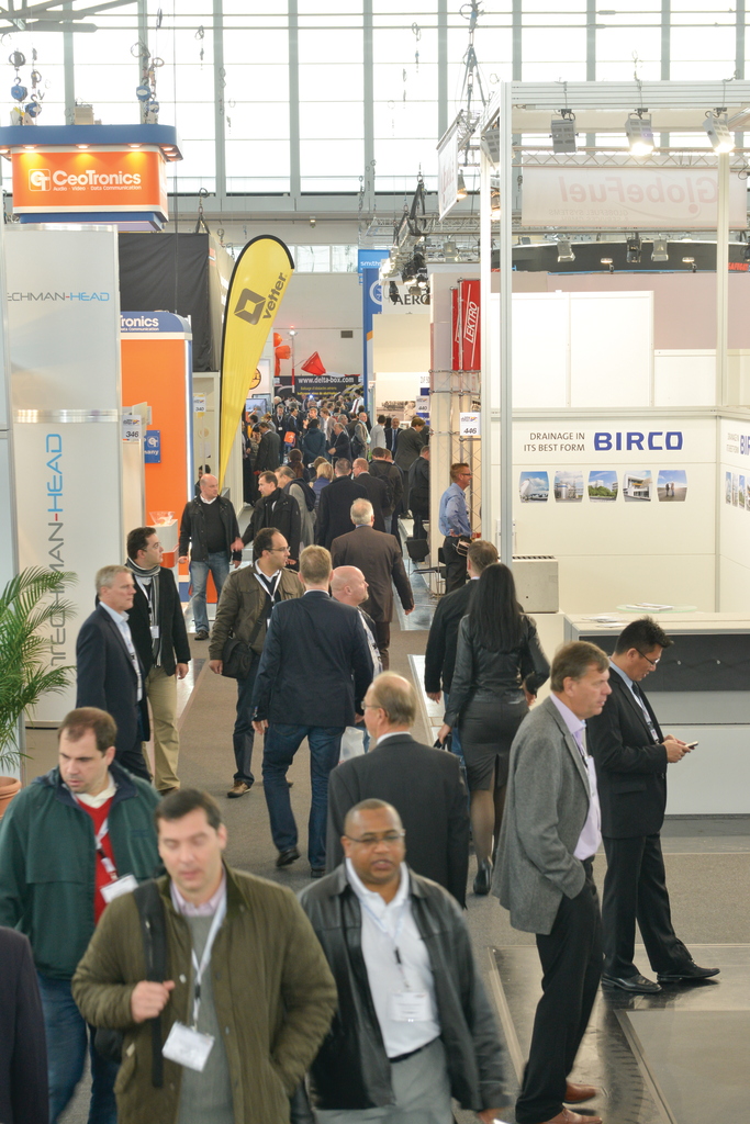 More than 11,900 people from 110 countries took in a total of 640 exhibitors from 37 countries at inter airport Europe. This year's show set a record for exhibit space with more than 304,600 square feet.