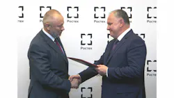 Russian Helicopters CEO Alexander Mikheev received the Export Licence from FSMTC Director Alexander Fomin at an official ceremony at Rostec's offices in Moscow. Russian Helicopters CEO Alexander Mikheev received the Export Licence from FSMTC Director Alexander Fomin at an official ceremony at Rostec's offices in Moscow.