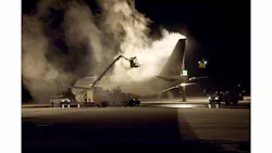 At the new ethylene glycol recycling facility, collected de-icing fluid is brought to a 50-50 concentration in a first phase, and then to a purity of 99.5 percent through the use of high-technology distillation tower supplied by Vilokan Sweden AB. At the new ethylene glycol recycling facility, collected de-icing fluid is brought to a 50-50 concentration in a first phase, and then to a purity of 99.5 percent through the use of high-technology distillation tower supplied by Vilokan Sweden AB.