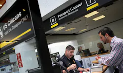 The system is designed to check passport photos against a person's actual face as they pass through customs, producing a result in just five to seven seconds. The system is designed to check passport photos against a person's actual face as they pass through customs, producing a result in just five to seven seconds.