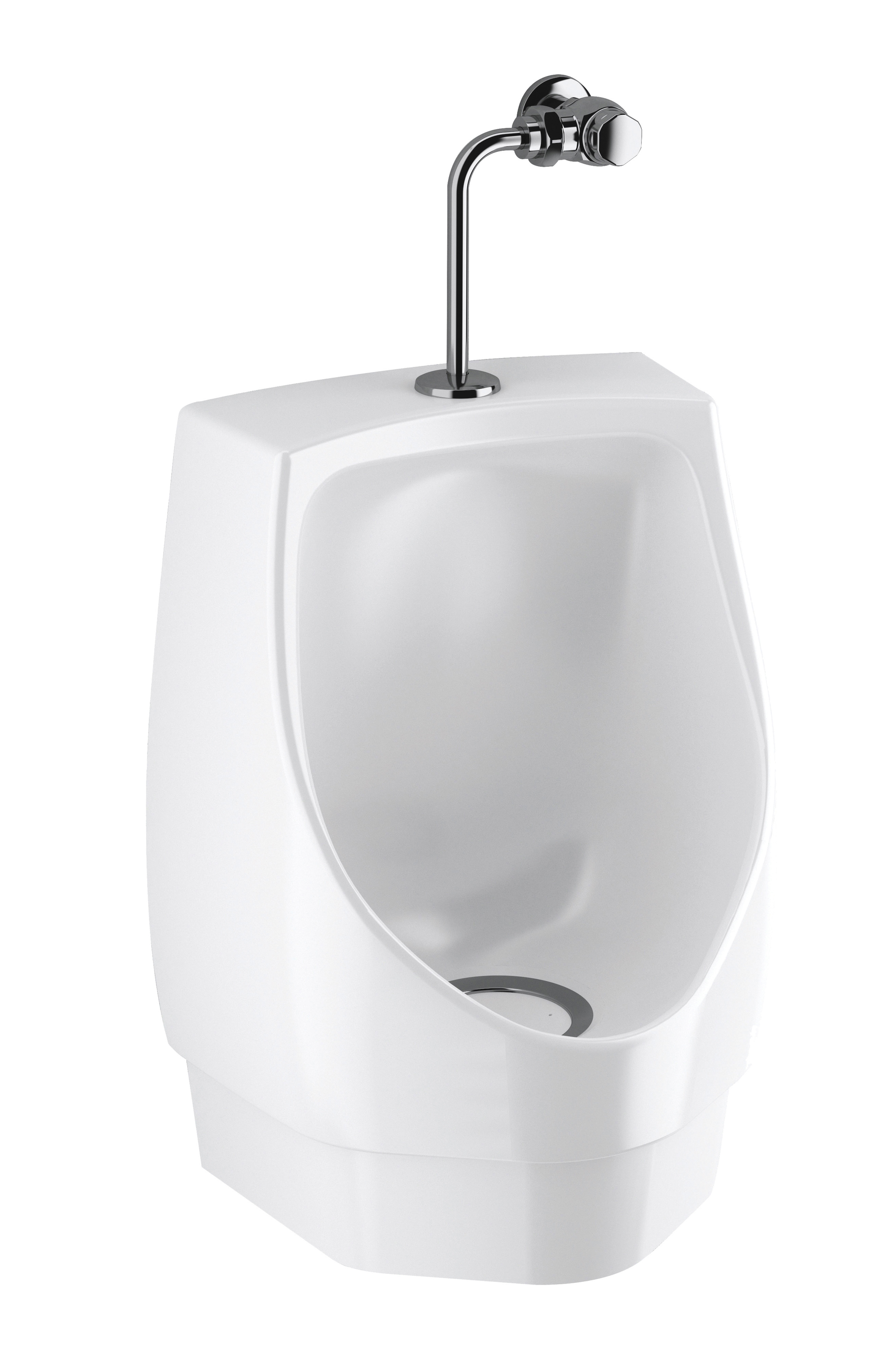 Hybrid Retrofit Urinal uses Jetrinse Solution Technology, designed by Falcon Waterfree Technologies.