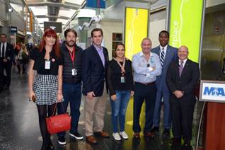 Greater Miami Convention and Visitors Bureau Executive Vice President Rolando Aedo (center) and MDAD Chief of Staff Joseph Napoli (far right) also participated.