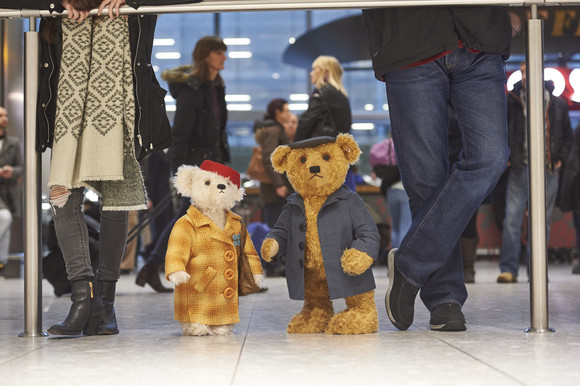 Following the success of the film, Heathrow approached Steiff to bring their hero and heroine to life. Daniel Barth, CEO of Steiff said &lsquo;With a Christmas deadline of just two weeks, our hugely talented teddy bear makers and seamstresses were able to hand-stitch perfect replicas of Mr and Mrs Bair, complete with identical hats, coats and Steiff&rsquo;s iconic &lsquo;Button in ear&rsquo; tag.