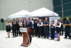Before the press conference, Governor Scott received a briefing by Miami-Dade Aviation Department (MDAD) Director Emilio T. González and MIA staff regarding the airport’s performance in 2016 and key cargo business development initiatives, followed by a tour of LATAM Cargo’s hub facility. Before the press conference, Governor Scott received a briefing by Miami-Dade Aviation Department (MDAD) Director Emilio T. González and MIA staff regarding the airport’s performance in 2016 and key cargo business development initiatives, followed by a tour of LATAM Cargo’s hub facility.