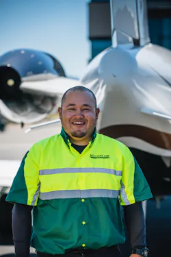 Ochoa has served Million Air MFR as a dedicated line technician for the past two years. Ochoa has served Million Air MFR as a dedicated line technician for the past two years.