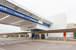 Main Entrance at DFW Terminal A with Monumental Canopy to Embellish the Entrance Main Entrance at DFW Terminal A with Monumental Canopy to Embellish the Entrance