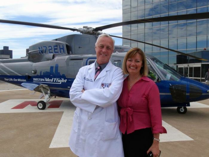 Partnering with the Association of Air Medical Services (AAMS), Sikorsky presented a $5,000 donation to the MedEvac International Foundation for the second annual Dr. Suzanne Wedel Scholarship award. [Photo credit: Maura Hughes/Boston MedFlight]