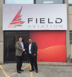 Robert Lodge, MSB, and Ian Baldeo, Field Aviation, mark the successful collaboration. Robert Lodge, MSB, and Ian Baldeo, Field Aviation, mark the successful collaboration.