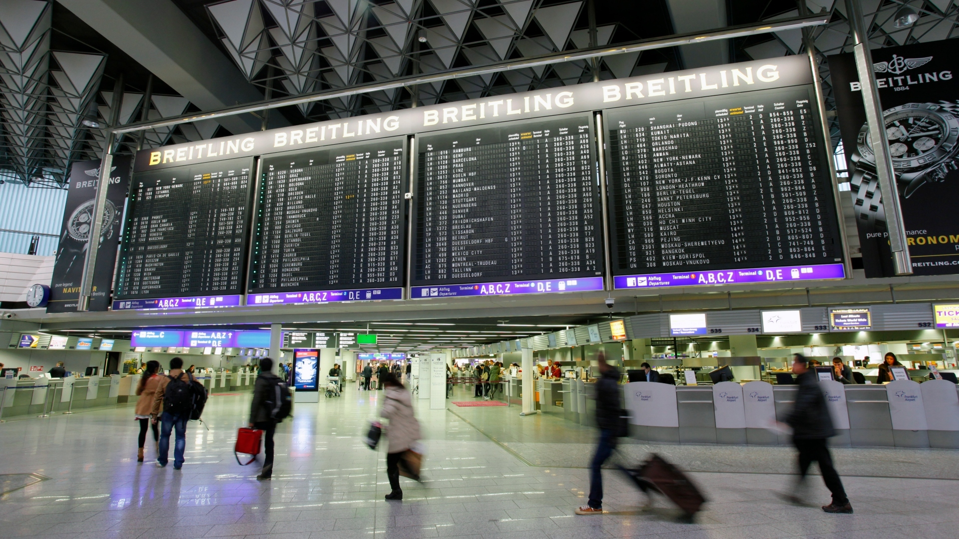 Departure Screen at Frankfurt Airport