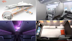 The 2018 Crystal Cabin Award finalists from Rockwell Collins are (starting at the top left and continuing clockwise): UPSi, Silhouette MOVE™, Secant Luminous Panel and Valkyrie Bed. The 2018 Crystal Cabin Award finalists from Rockwell Collins are (starting at the top left and continuing clockwise): UPSi, Silhouette MOVE™, Secant Luminous Panel and Valkyrie Bed.