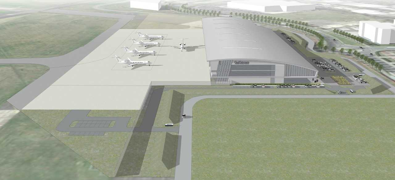 Impression of new Gulfstream MRO facility