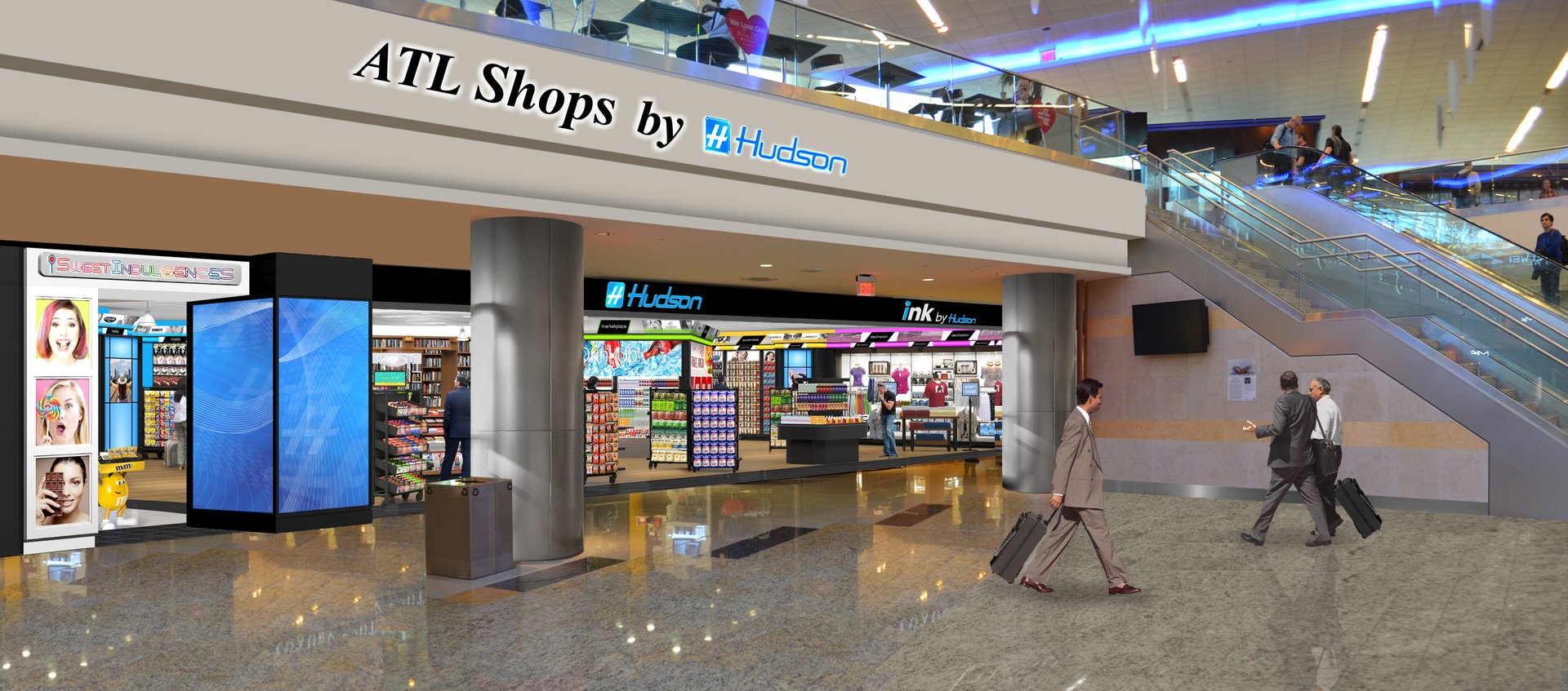 The store design of ATL Shops by Hudson is part of the travel retailer&rsquo;s overall growth strategy to convert and modernize its travel essentials and convenience locations to Hudson stores.
