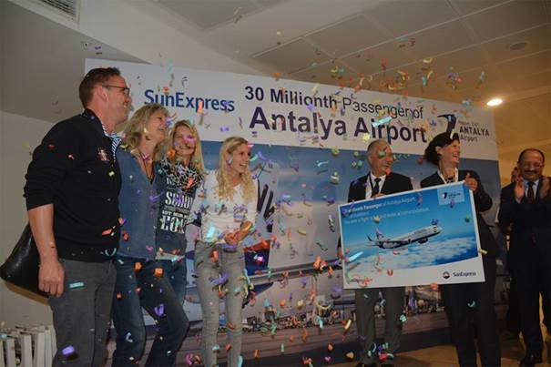 All-time annual record reached at Antalya Airport with the arrival of the 30 millionth passenger on November 6, 2018.