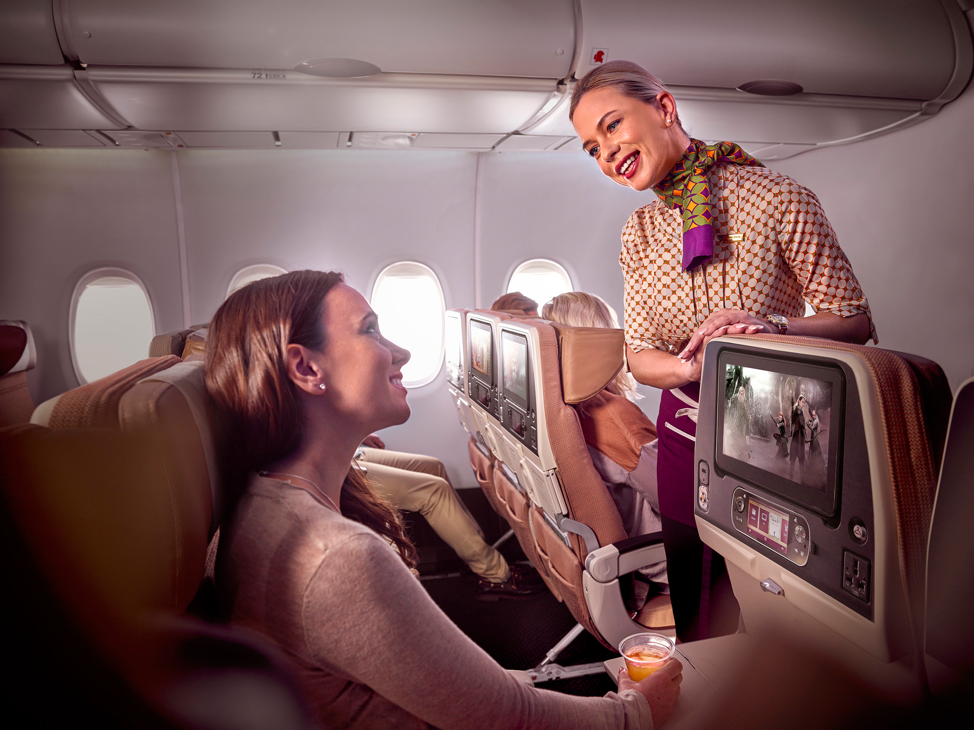 Etihad Airways Cabin Crew in Economy 5c4877f163a7a