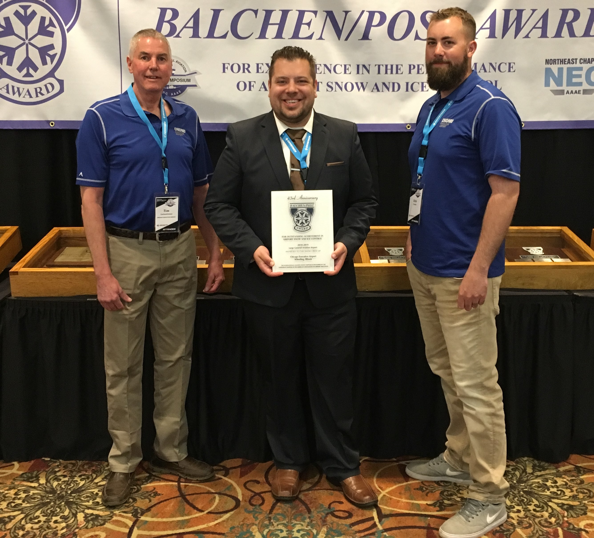 Members of the CEA Snow Crew receive the Balchen/Post Award in Buffalo, NY.
