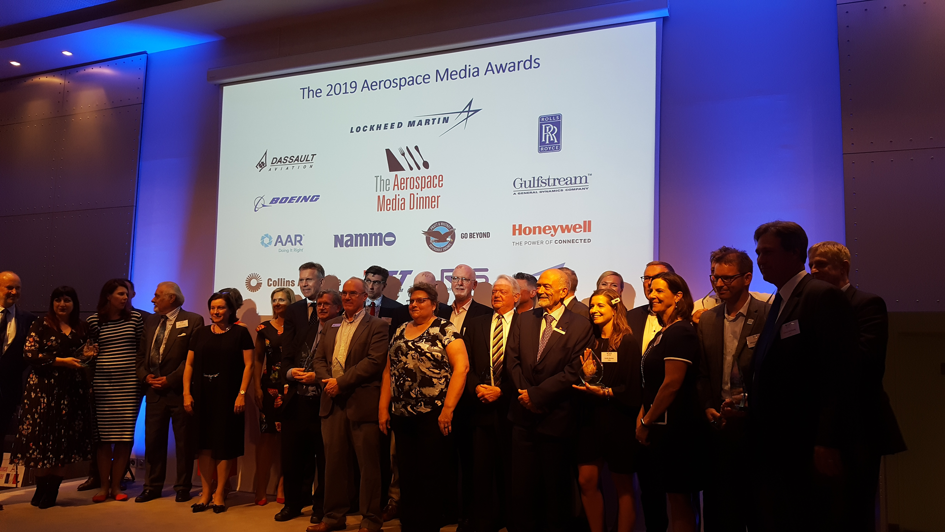 Award winners at the 2019 Aerospace Media Awards