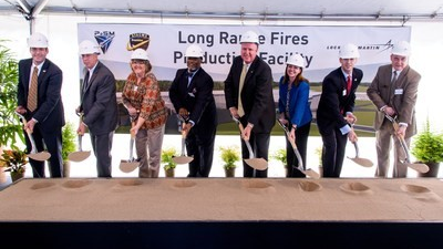 Lockheed Martin Director Justin Routon; Lockheed Martin Vice President Brian O&rsquo;connor; City Of East Camden Mayor Angie Mc Adoo; Camden Mayor Julian Lott; Lockheed Martin Vice President Gd Woods; Lockheed Martin Vice President Gaylia Campbell; Arkansas Economic Development Commission Executive Director Mike Preston; And Executive Director Ouachita Partnership For Economic Development James Lee Silliman Officially Break Ground On The New Long Range Fires Production Facility