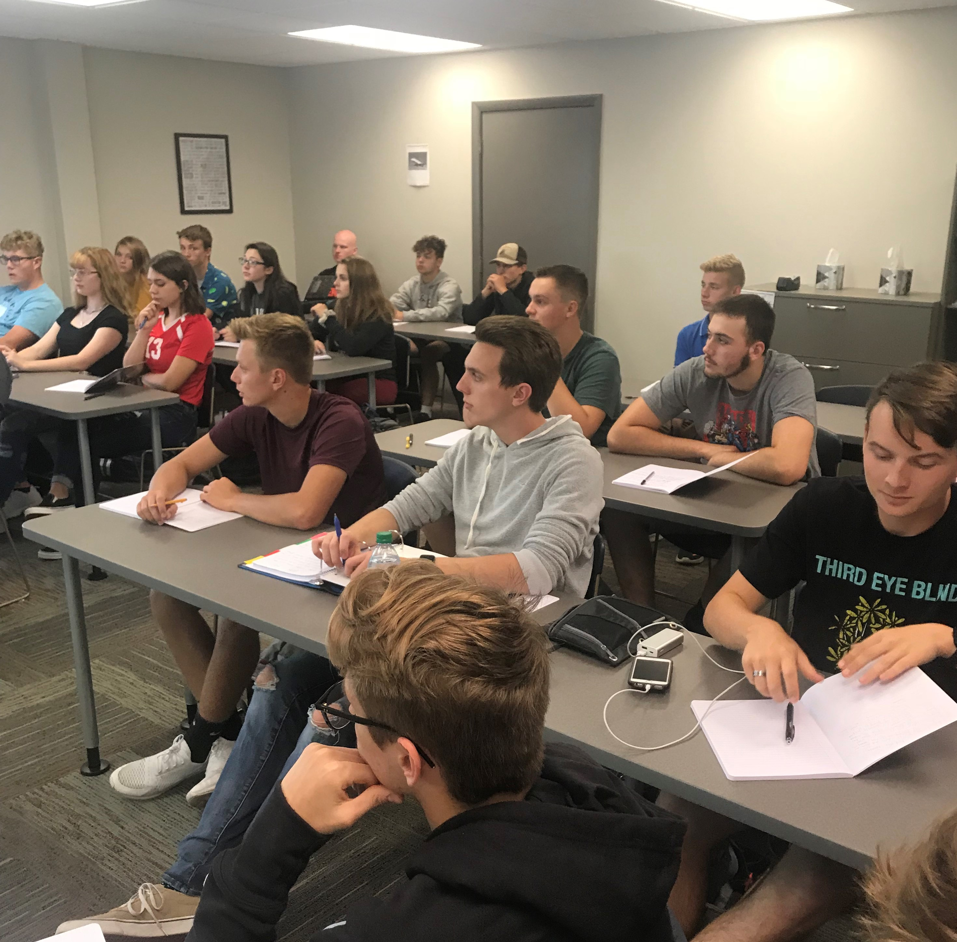 Crosswinds Students Austin Lower Right Corner And Kelcie Front Row Black Shirt