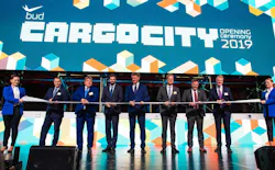 Csaba Szlahó, Mayor of Vecsés; Szűcs Lajos, Member of the National Assembly of Hungary; Levente Magyar, Parliamentary Under Secretary of State; Dr. Rolf Schnitzler, Chief Executive Officer, Budapest Airport; Gerhard Schroeder, Chairman, Budapest Airport; Steven Polmans, Chairman, TIACA; and René Droese, Chief Property and Cargo Officer, Budapest Airport (pictured left to right) Csaba Szlahó, Mayor of Vecsés; Szűcs Lajos, Member of the National Assembly of Hungary; Levente Magyar, Parliamentary Under Secretary of State; Dr. Rolf Schnitzler, Chief Executive Officer, Budapest Airport; Gerhard Schroeder, Chairman, Budapest Airport; Steven Polmans, Chairman, TIACA; and René Droese, Chief Property and Cargo Officer, Budapest Airport (pictured left to right)
