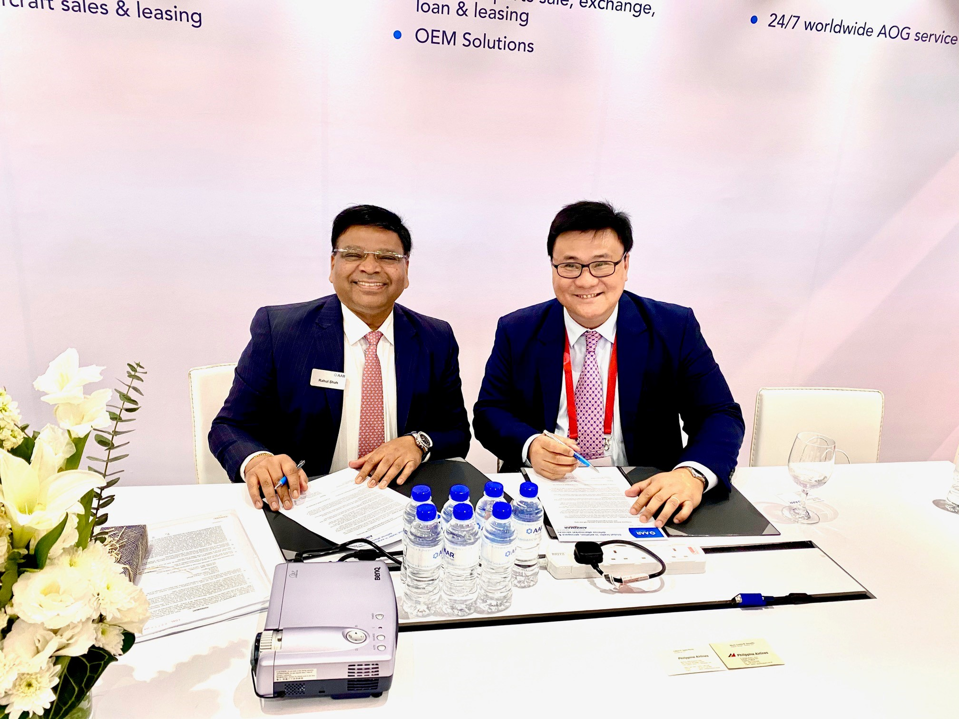 Rahul Shah (AAR, SVP Strategic Growth and Business Development), Gilbert Santa Maria (PAL, CEO)