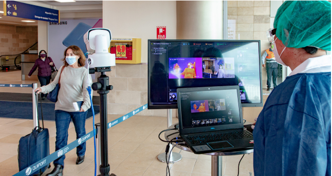 The terminal is permanently disinfected using foggers, special equipment that sprays the disinfectant vapor in all areas, allowing the disinfecting agent to cover hard to reach places.
