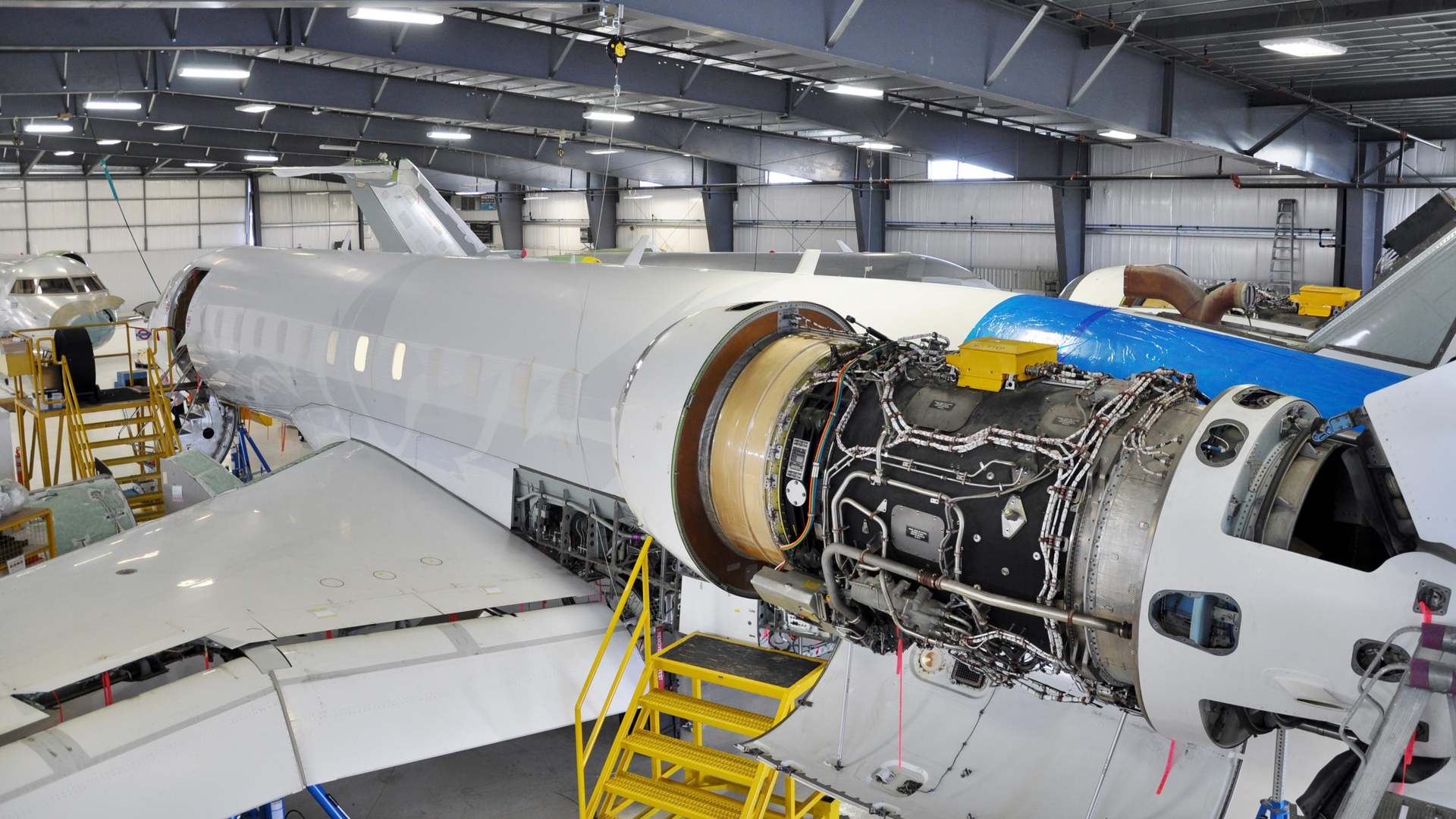 Flying Colours performing heavy maintenance checks on Bombardier Global aircraft types.