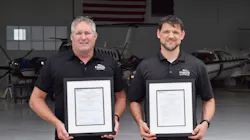 Pictured (L-R): Mike Clancy, VP of Technical Services (Fargo Jet Center) & Josh Rychener, Chief Inspector (Fargo Jet Center). Pictured (L-R): Mike Clancy, VP of Technical Services (Fargo Jet Center) & Josh Rychener, Chief Inspector (Fargo Jet Center).