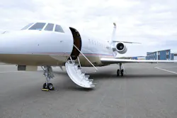 Falcon 2000LXS demonstrates full range of services provided by Flying Colours Corp. Falcon 2000LXS demonstrates full range of services provided by Flying Colours Corp.