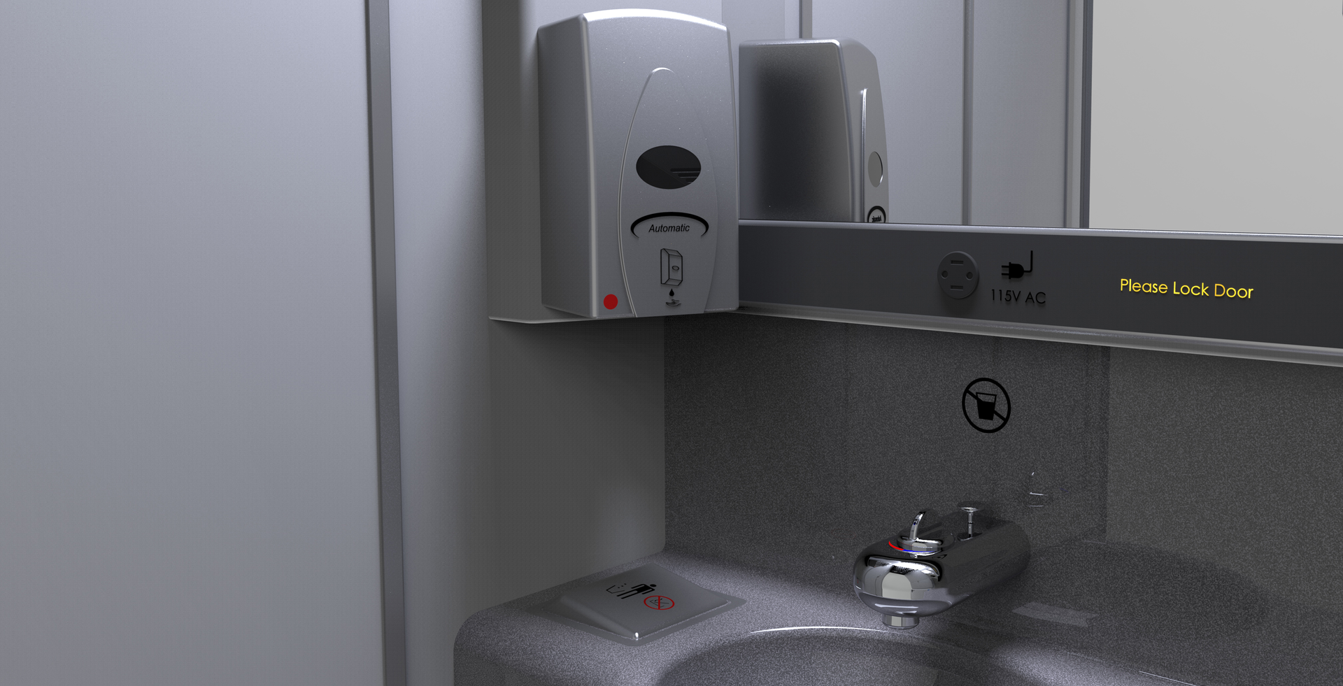 Hand Sanitizer Dispenser and Waste Basket Lid