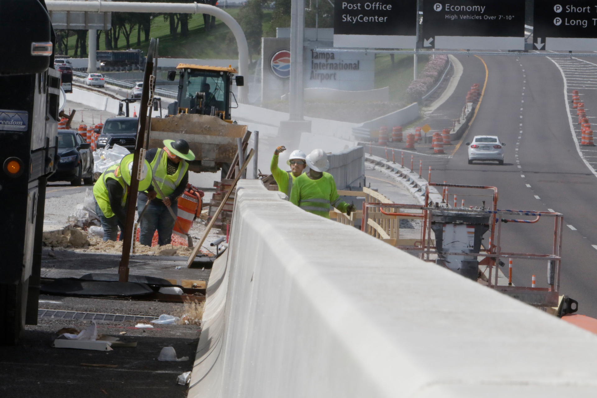 Pictured is construction at Tampa International Airport.