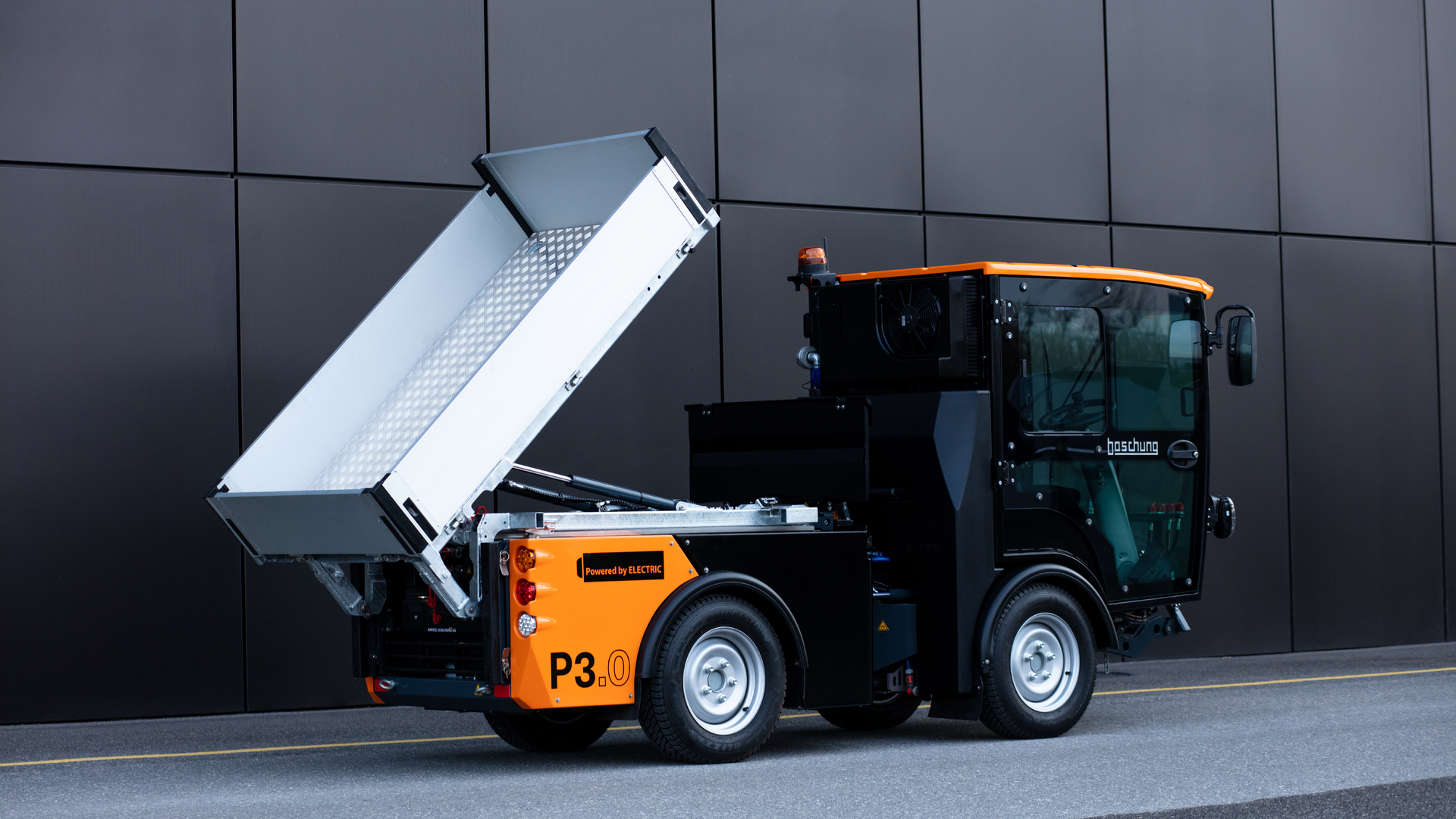 The Pony P3.0 is an all-electric, all-wheel drive multipurpose carrier with nine different types of equipment for summer and winter use.