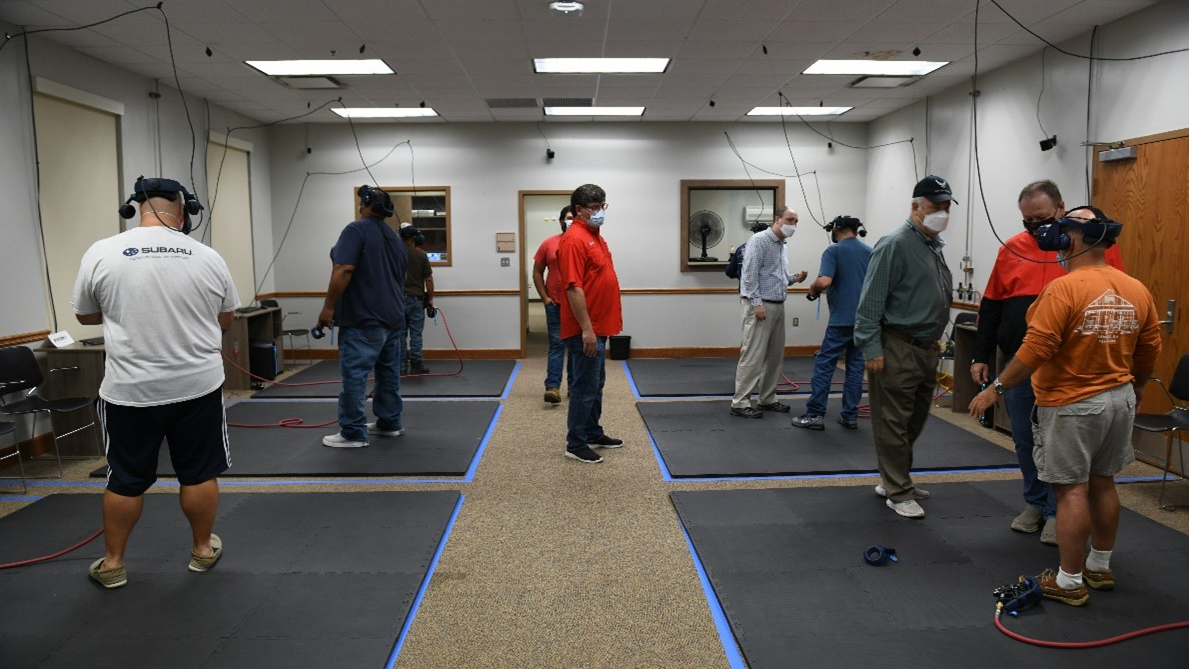 Aircraft painters with the 588th Aircraft Maintenance Support Squadron Corrosion Control shop, are using a virtual reality paint training simulator to reinforce the skills they have learned in class at Robins Air Force Base, Georgia. Virtual paint training started at Robins to boost classroom learning by allowing hands-on time in a controlled environment.