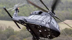 Leonardo’s AW149 Common Platform Demonstrator, which is currently fitted with Safran Aneto-1K engines, flew on Sustainable Aviation Fuel (SAF) for the first time on 12 Nov. 12, 2021. Leonardo’s AW149 Common Platform Demonstrator, which is currently fitted with Safran Aneto-1K engines, flew on Sustainable Aviation Fuel (SAF) for the first time on 12 Nov. 12, 2021.