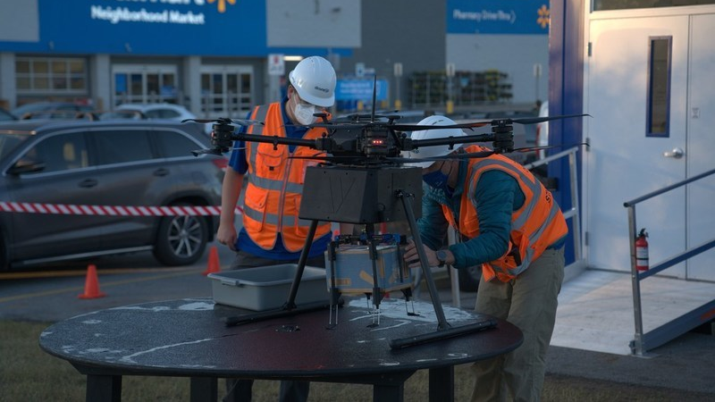 DroneUp has launched drone airport hubs with Walmart in NWA.