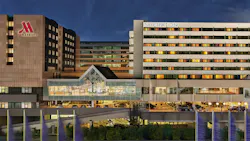 Frankfurt Airport Marriott Hotel (open since 2020) and Sheraton Frankfurt Airport Hotel & Conference Center together become the first European Marriott dual brand hotel operating two Marriott International premium brands, Marriott & Sheraton, under one roof. The pioneering dual brand concept, which will complete in January 2022, will be the largest airport hotel in Europe and is writing the next chapter of Frankfurt as a global business and leisure travel hub. Frankfurt Airport Marriott Hotel (open since 2020) and Sheraton Frankfurt Airport Hotel & Conference Center together become the first European Marriott dual brand hotel operating two Marriott International premium brands, Marriott & Sheraton, under one roof. The pioneering dual brand concept, which will complete in January 2022, will be the largest airport hotel in Europe and is writing the next chapter of Frankfurt as a global business and leisure travel hub.