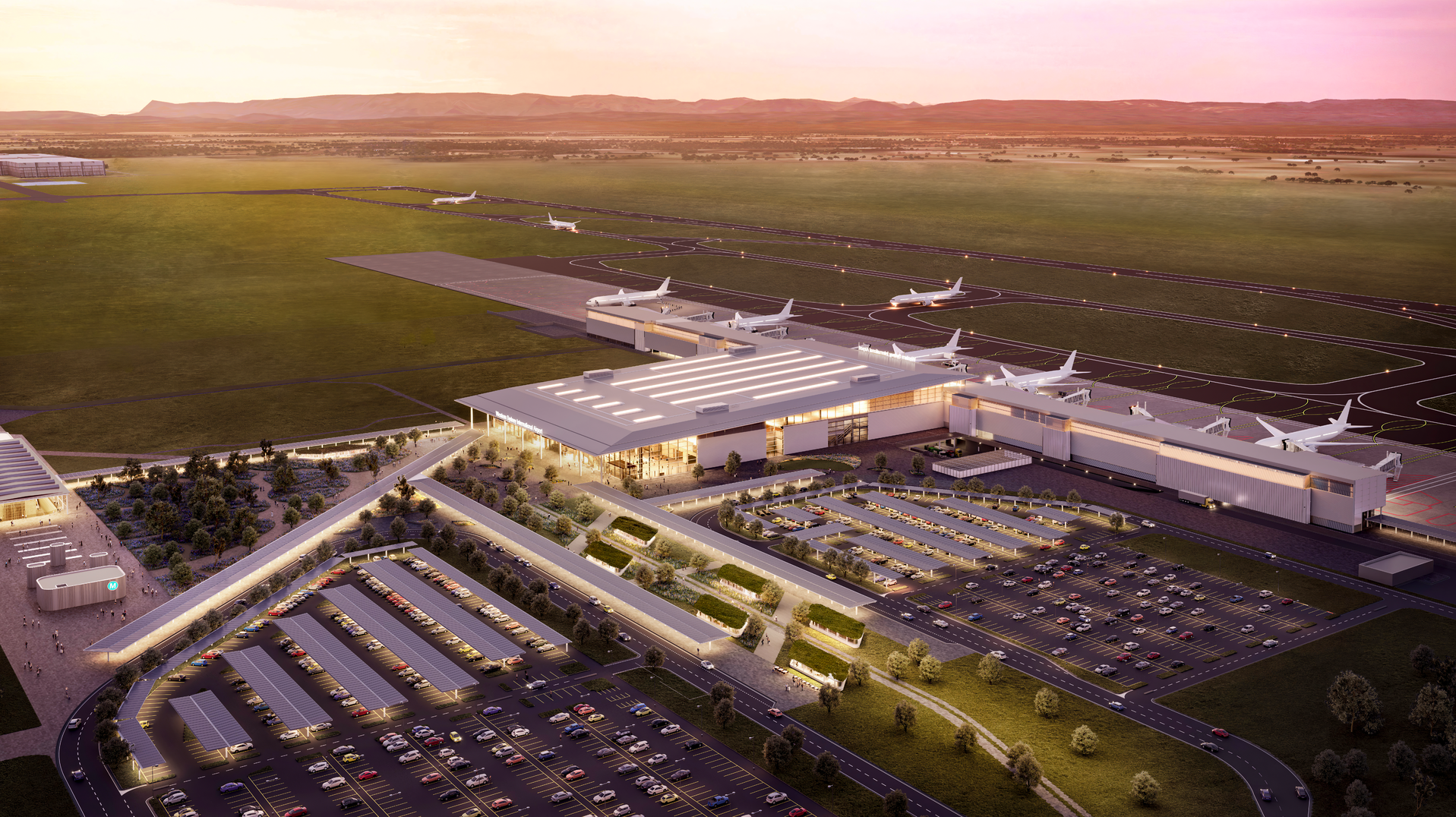 Western Sydney International is on track to open to international, domestic and air cargo services in late 2026.
