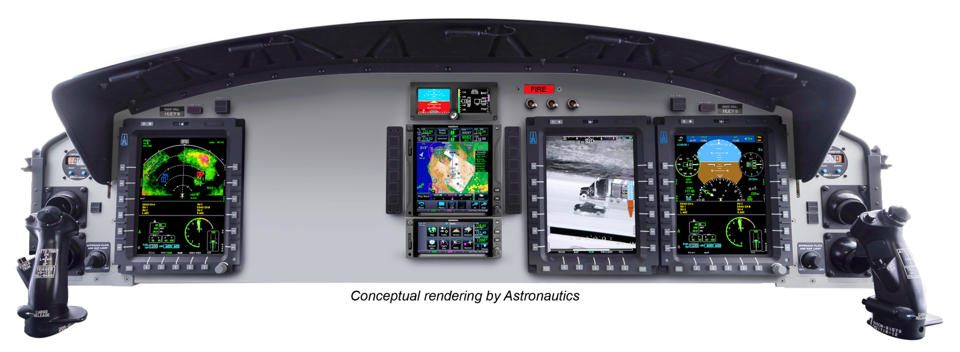 Badger Pro+ Integrated Flight Display System conceptual rendering
