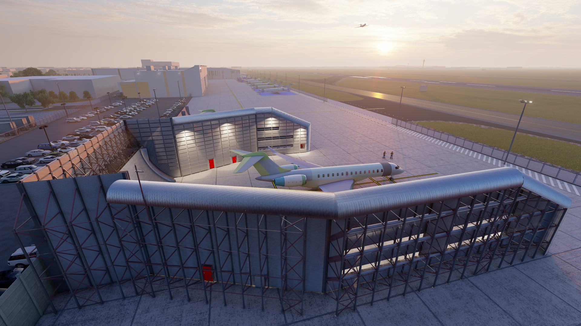 Blast Deflectors Inc. has been selected by Bombardier to design, manufacture and install an aircraft test facility for the new state&dash;of&dash;the art Bombardier Global Manufacturing Centre located at Toronto Pearson International Airport. The ground run&dash;up enclosure will be used for pre&dash;delivery engine testing of all Global business jets.
